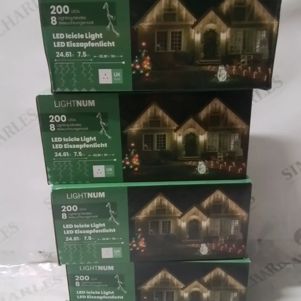 ×4 BOXES OF FAIRY LED ICICLE LIGHTS