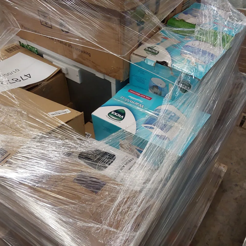 PALLET OF APPROXIMATELY 28 UNPROCESSED RAW RETURN HOUSEHOLD AND ELECTRICAL GOODS TO INCLUDE;