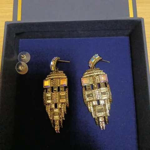 BUTLER & WILSON ART DECO DROP EARRINGS 