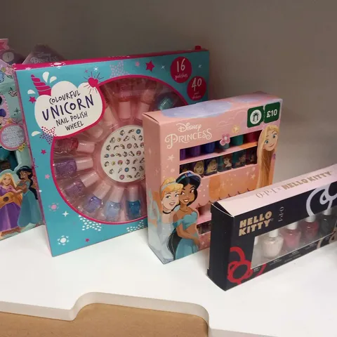 SIX ASSORTED KIDS NAIL SETS TO INCLUDE; O.P.I HELLO KITTY, DISNEY PRINCESS AND DISNEY FROZEN