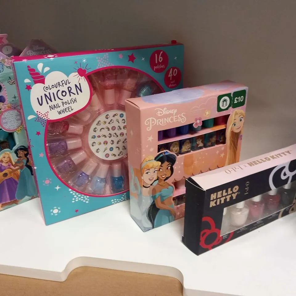 SIX ASSORTED KIDS NAIL SETS TO INCLUDE; O.P.I HELLO KITTY, DISNEY PRINCESS AND DISNEY FROZEN