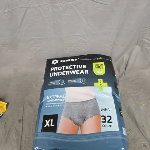 SUNKISS PROTECTIVE UNDERWEAR FOR MEN XL – 32 COUNT (LEAK-PROOF)