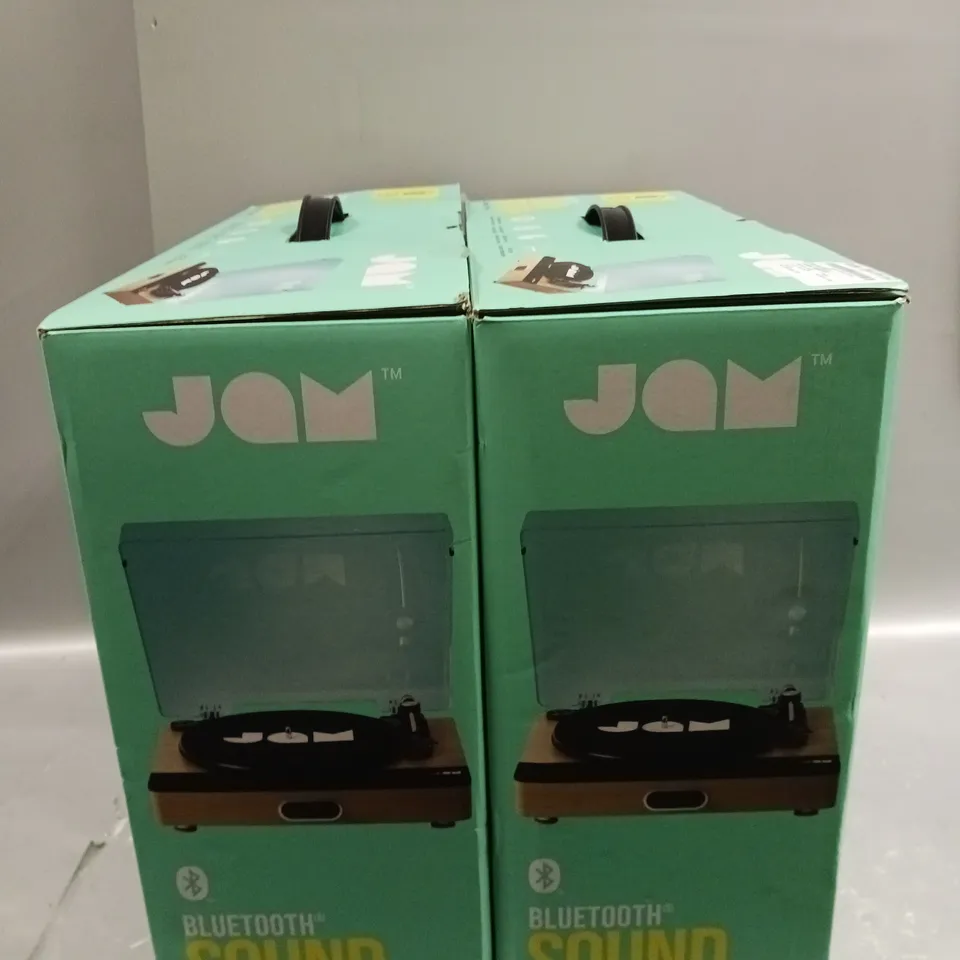 2 X BOXED JAM SOUND STREAM+ BLUETOOTH ENABLED TURNTABLES