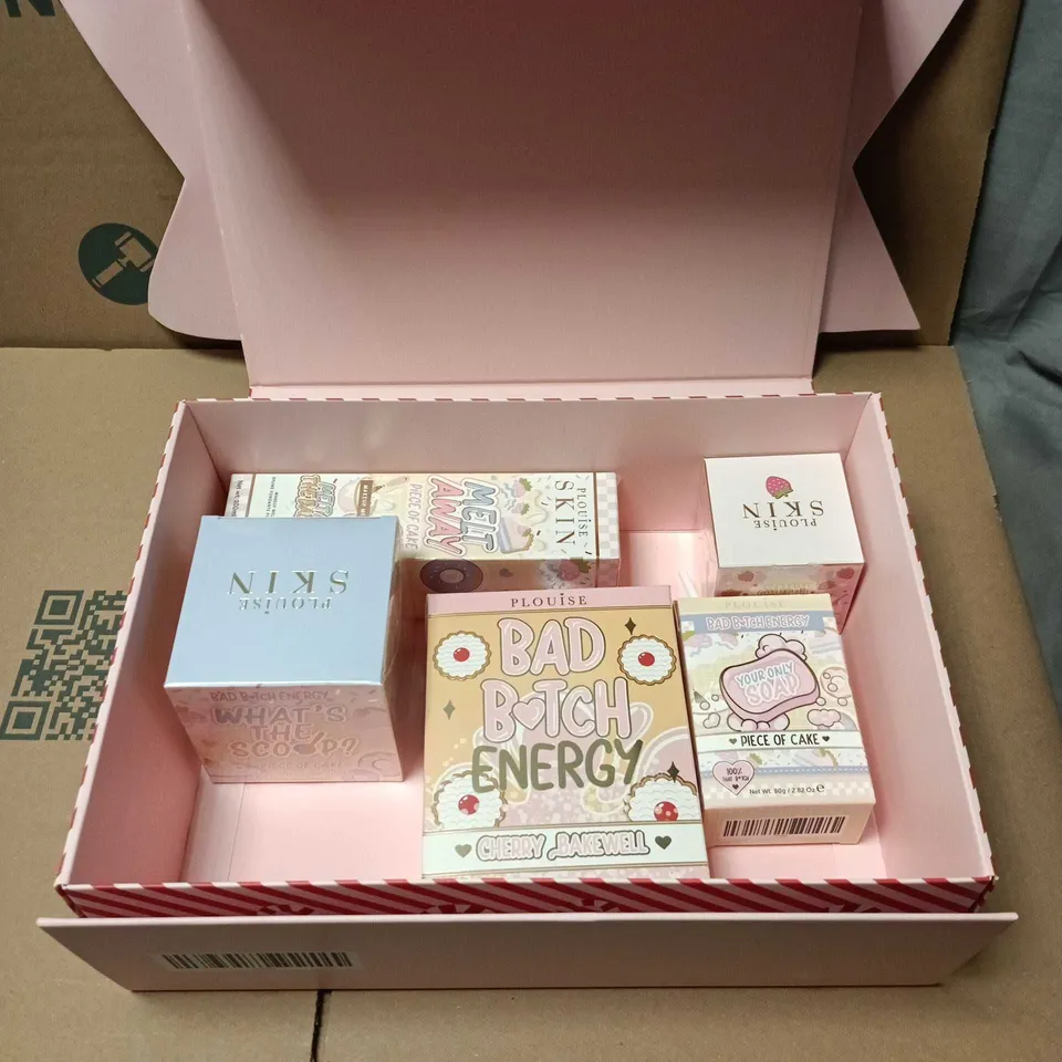 PLOUISE 5 ITEM GIFT SET TO INCLUDE BAD BITCH ENERGY CHERRY BAKEWELL, MAKE UP MELTING MIST ETC