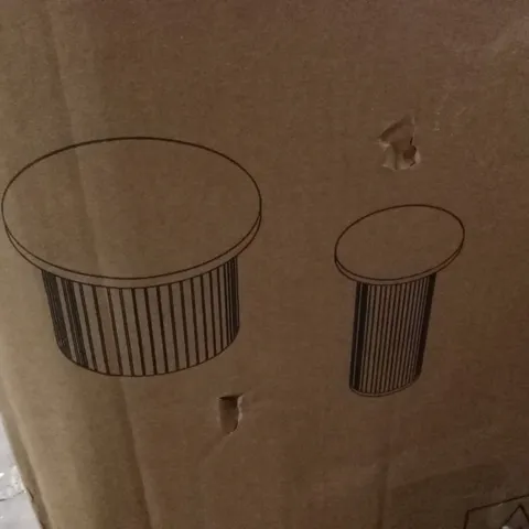 BOXED 2 PIECE ROUND COFFEE TABLE SET (1 BOX)
