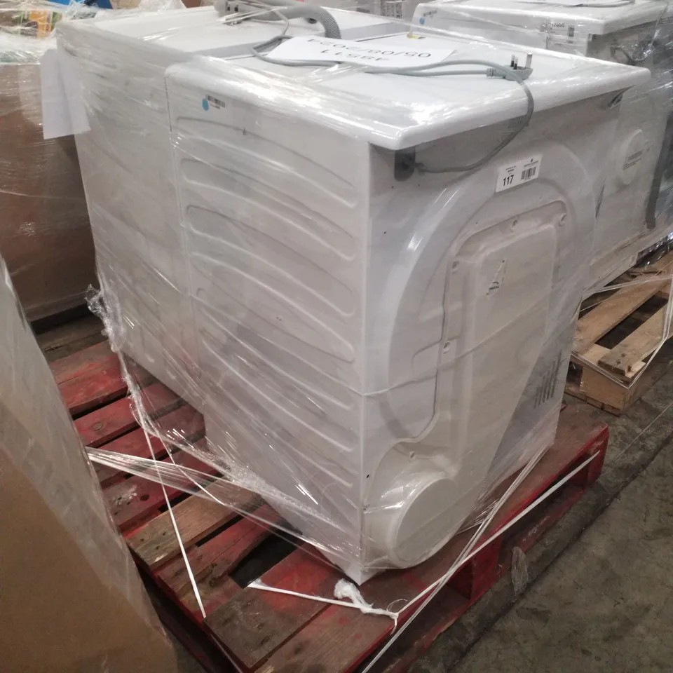 HOOVER DXOH9A2TCE FREESTANDING HEAT PUMP TUMBLE DRYER AND MIDEA FREESTANDING WASHING MACHINE 7KG WHITE - UNPROCESSED RAW RETURNS