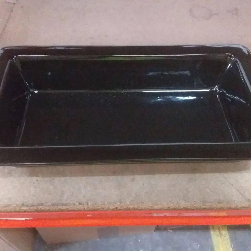 LOT OF 6 PRIMEWARE CERAMIC GN1/3 60MM BLACK DISHES