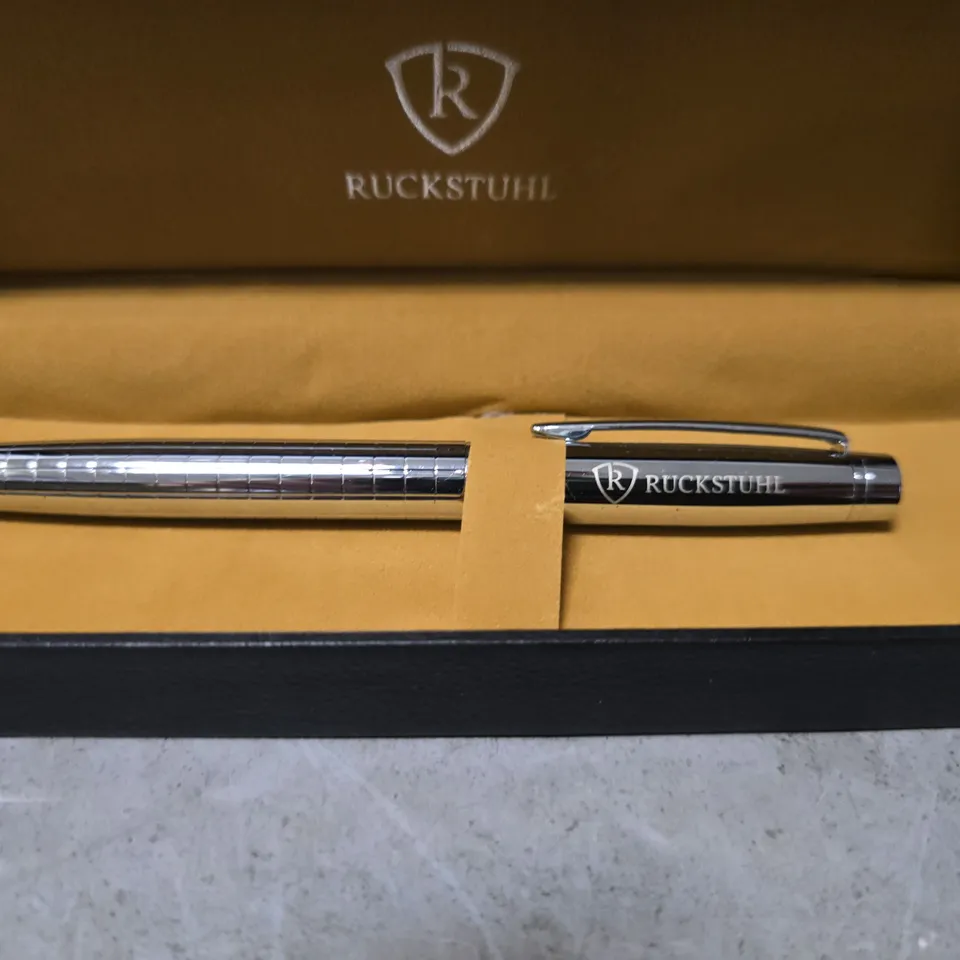 RUCKSTUHL STAINLESS STEEL LUXURY PEN IN GIFT BOX