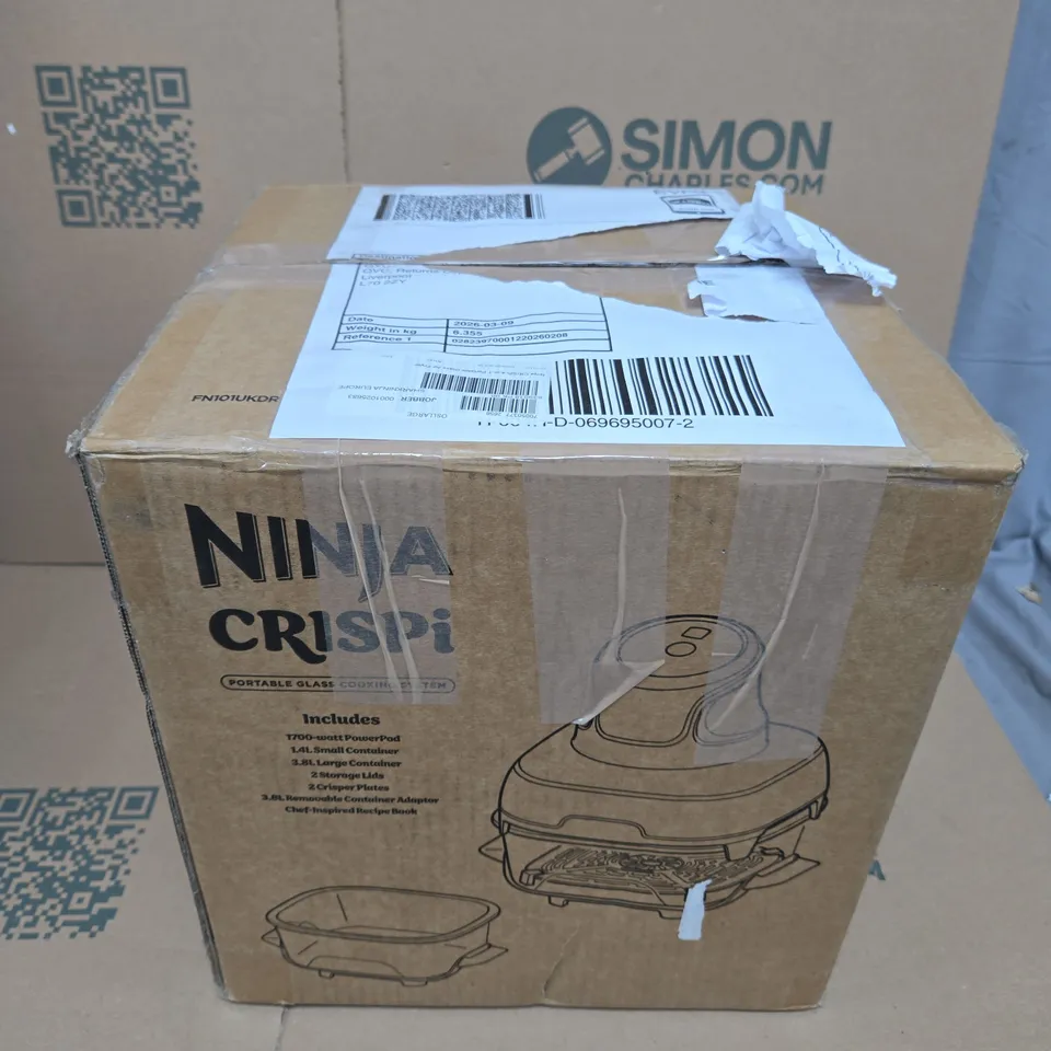 NINJA CRISPI 4-IN-1 PORTABLE GLASS AIR FRYER 