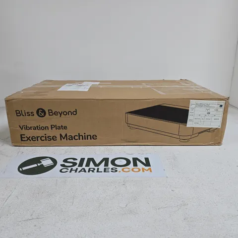 BLISS & BEYOND VIBRATION PLATE EXERCISE MACHINE - BOXED