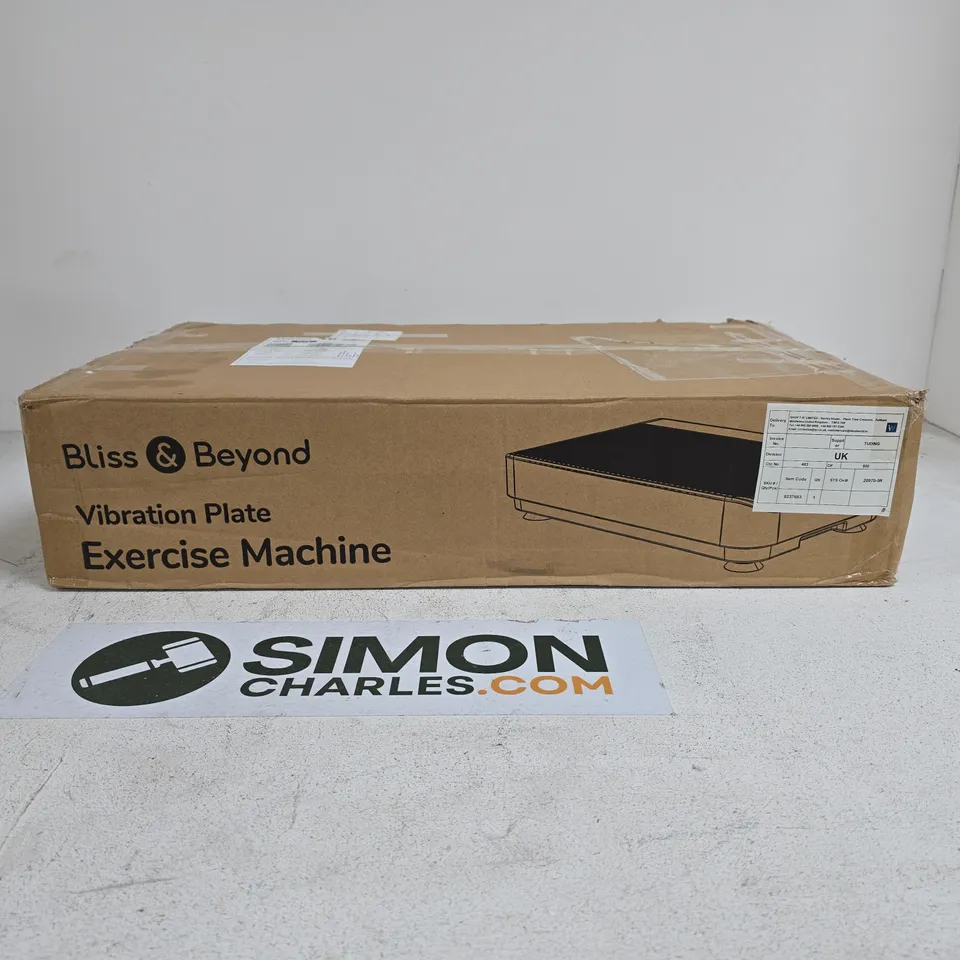 BLISS & BEYOND VIBRATION PLATE EXERCISE MACHINE - BOXED