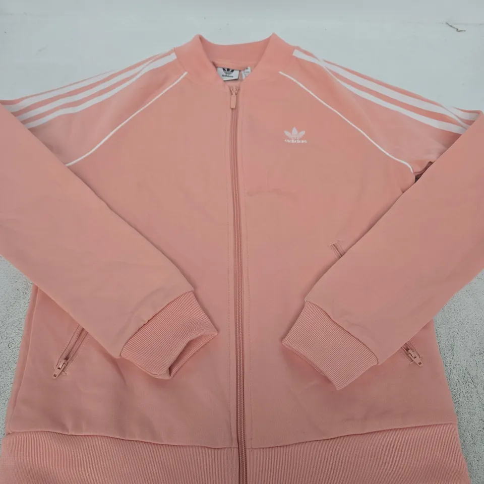 ADIDAS PINK TRACK JACKET (WOMEN) – ZIP FRONT - LARGE