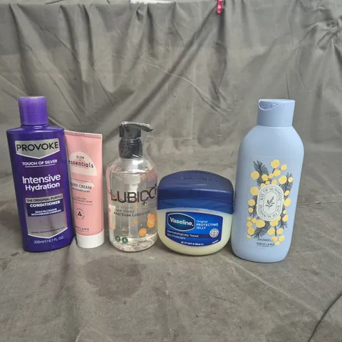 APPROXIMATEY 20 HEALTH AND BEAUTY PRODUCTS TO INCLUDE LUBIDO WATER BASED LUBE, PROVOKE CONDITIONER AND GLOW ESSENTIALS HAND CREAM