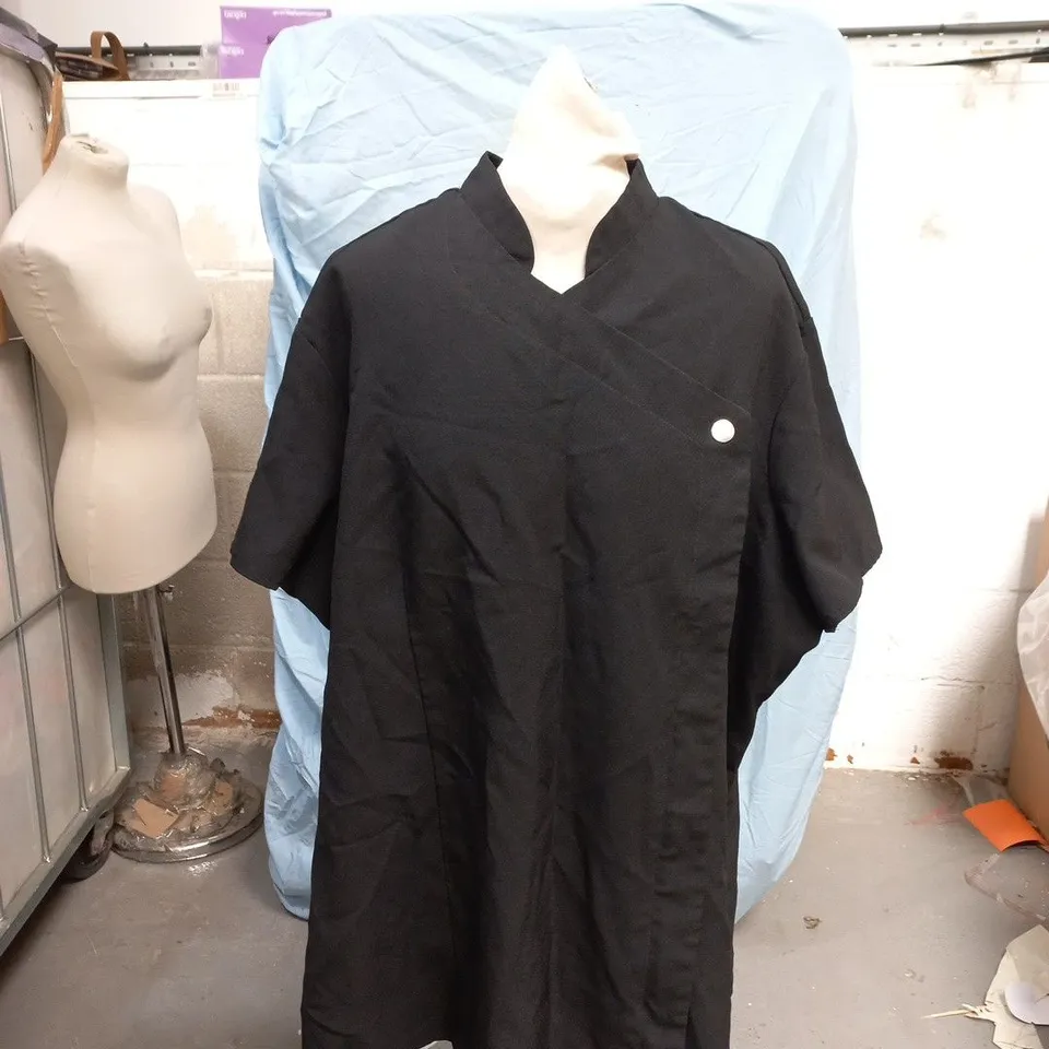 UK 28 BLACK WRAP-FRONT KIMONO-STYLE ROBE PROLUXE COLLECTION
