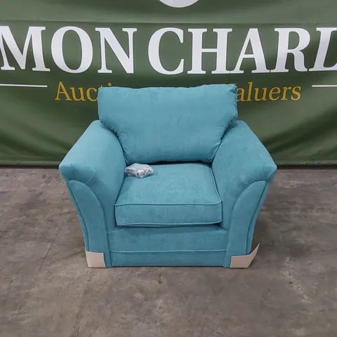 DURY FABRIC ARMCHAIR - TEAL