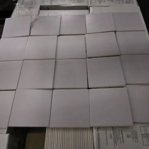PALLET OF APPROXIMATELY 90 PACKS OF 44 BRAND NEW MAT VIOLET AUBERGINE ASTUCE COLLECTION MAISON TILES- EACH PACK COVERS APPROXIMATELY 1MΒ² (TOTAL APPROX. 90 Sq.Metres)