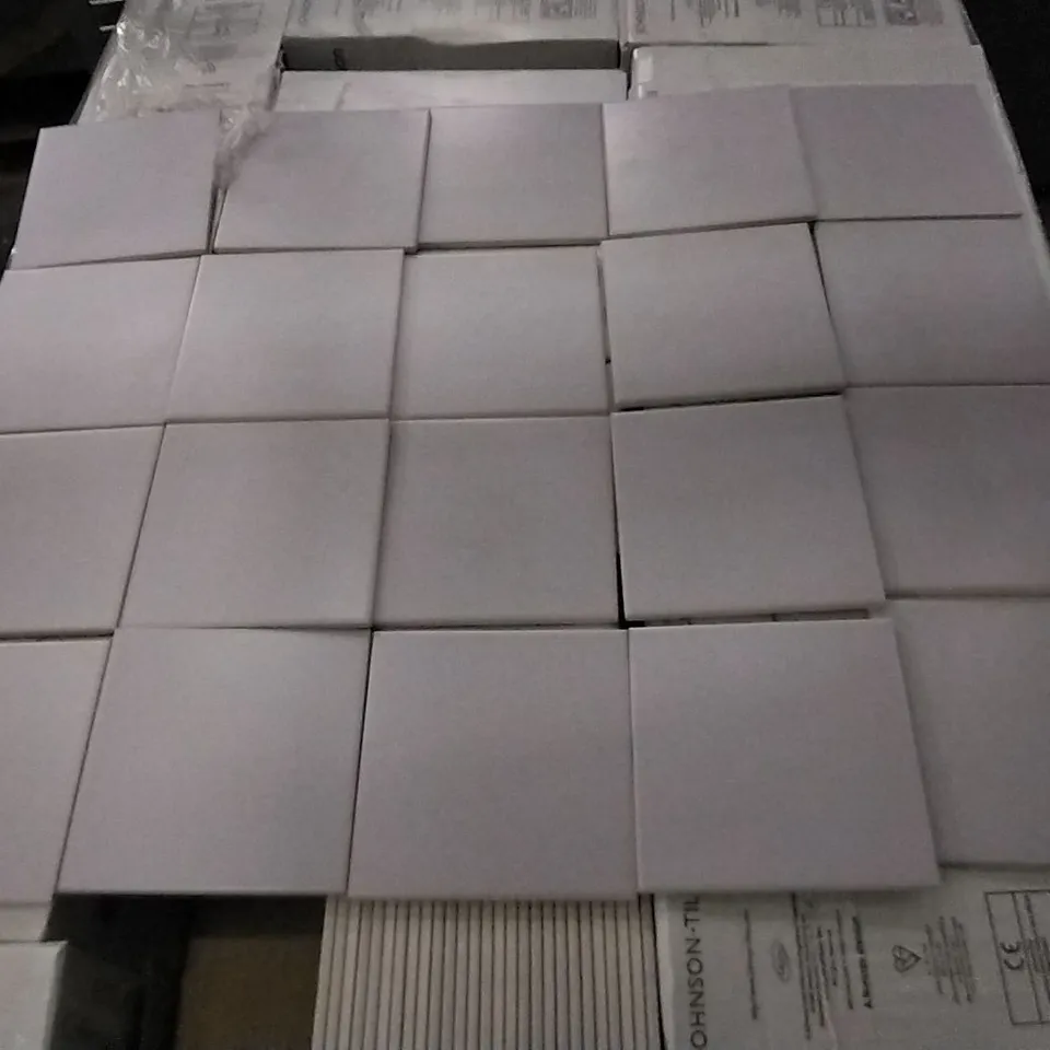 PALLET OF APPROXIMATELY 90 PACKS OF 44 BRAND NEW MAT VIOLET AUBERGINE ASTUCE COLLECTION MAISON TILES- EACH PACK COVERS APPROXIMATELY 1M² (TOTAL APPROX. 90 Sq.Metres)