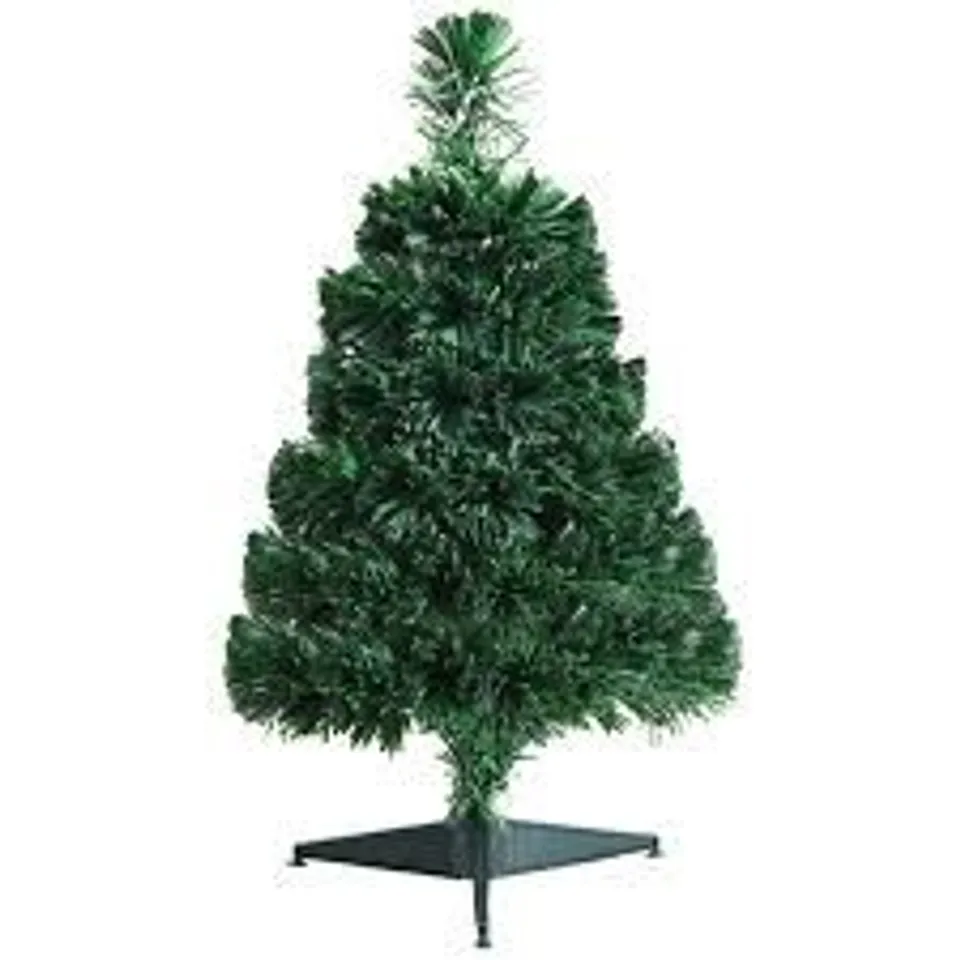 BOXED INDOOR FIBRE OPTIC CHRISTMAS TREE WITH 60 PVC BRANCH TIPS