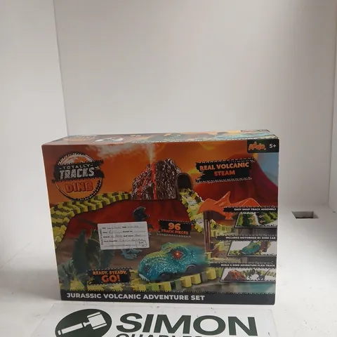 JURASSIC VOLCANIC ADVENTURE SET – 96 PIECES (BOXED) TOY TRACK SET