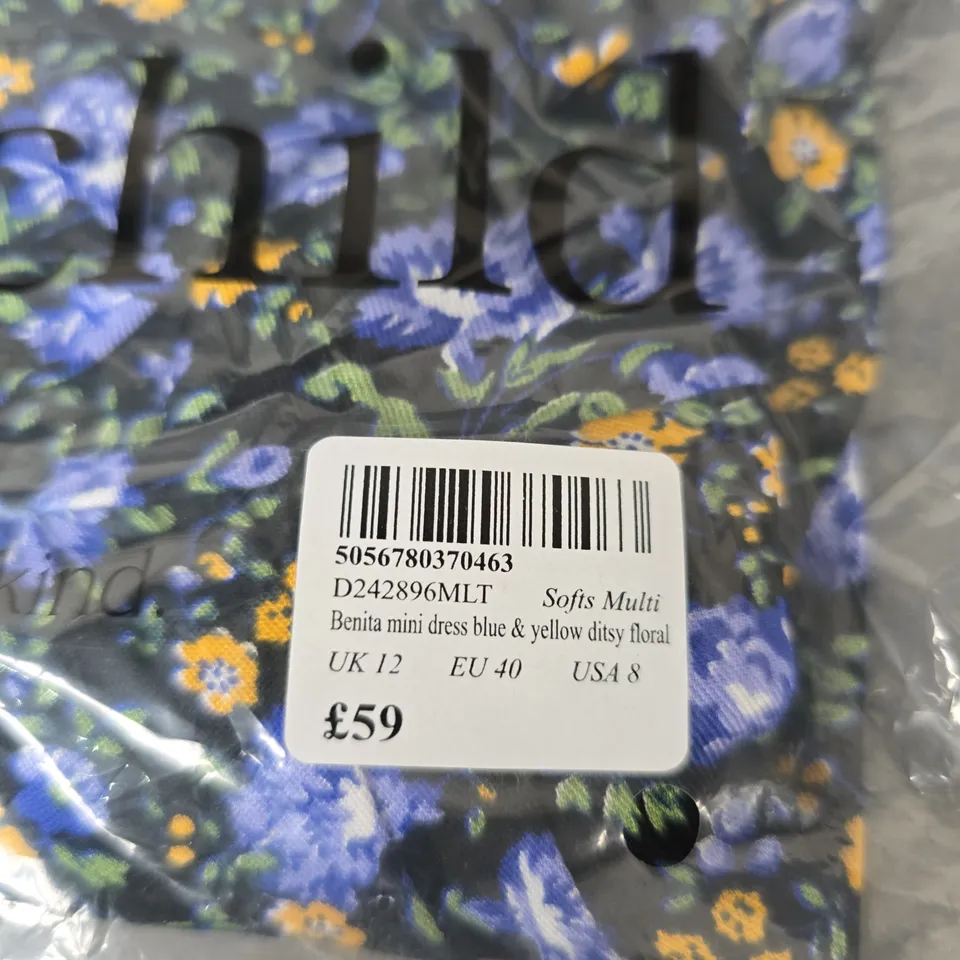 BAGGED NOBODYS CHILD BENITA MINI DRESS – UK 12