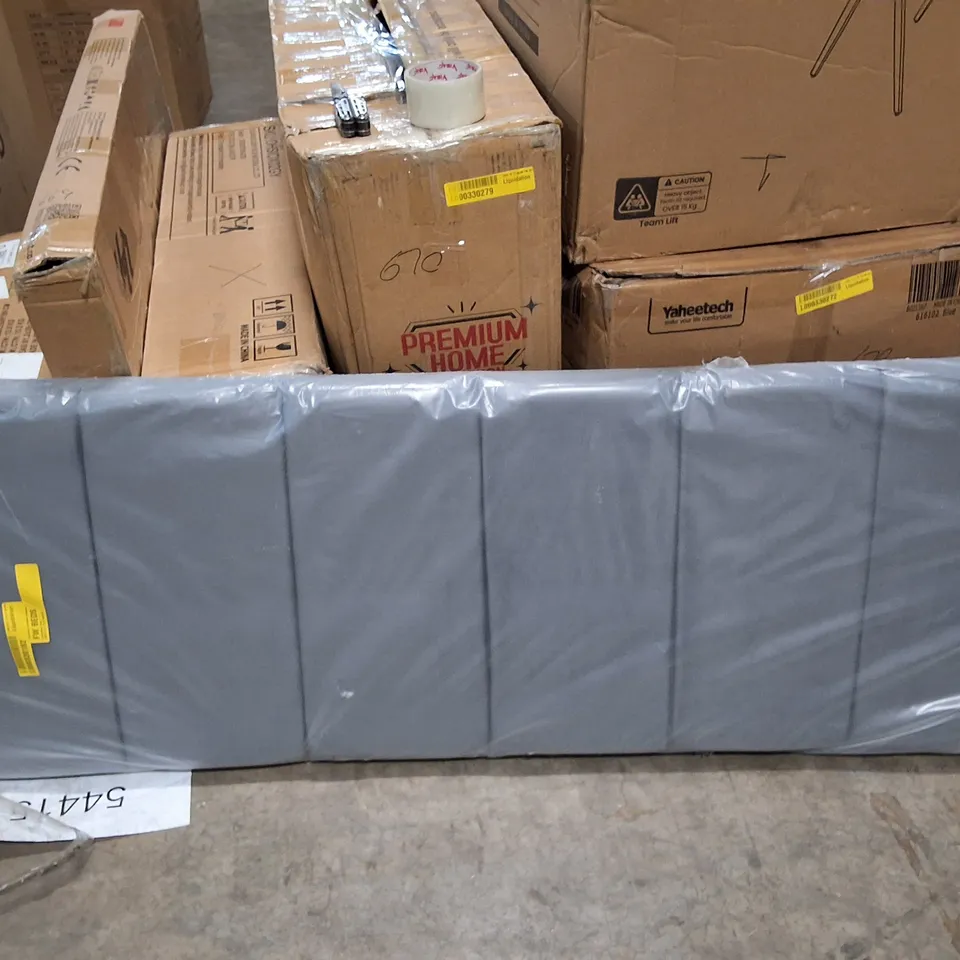 140CM GREY VELVET HEADBOARD