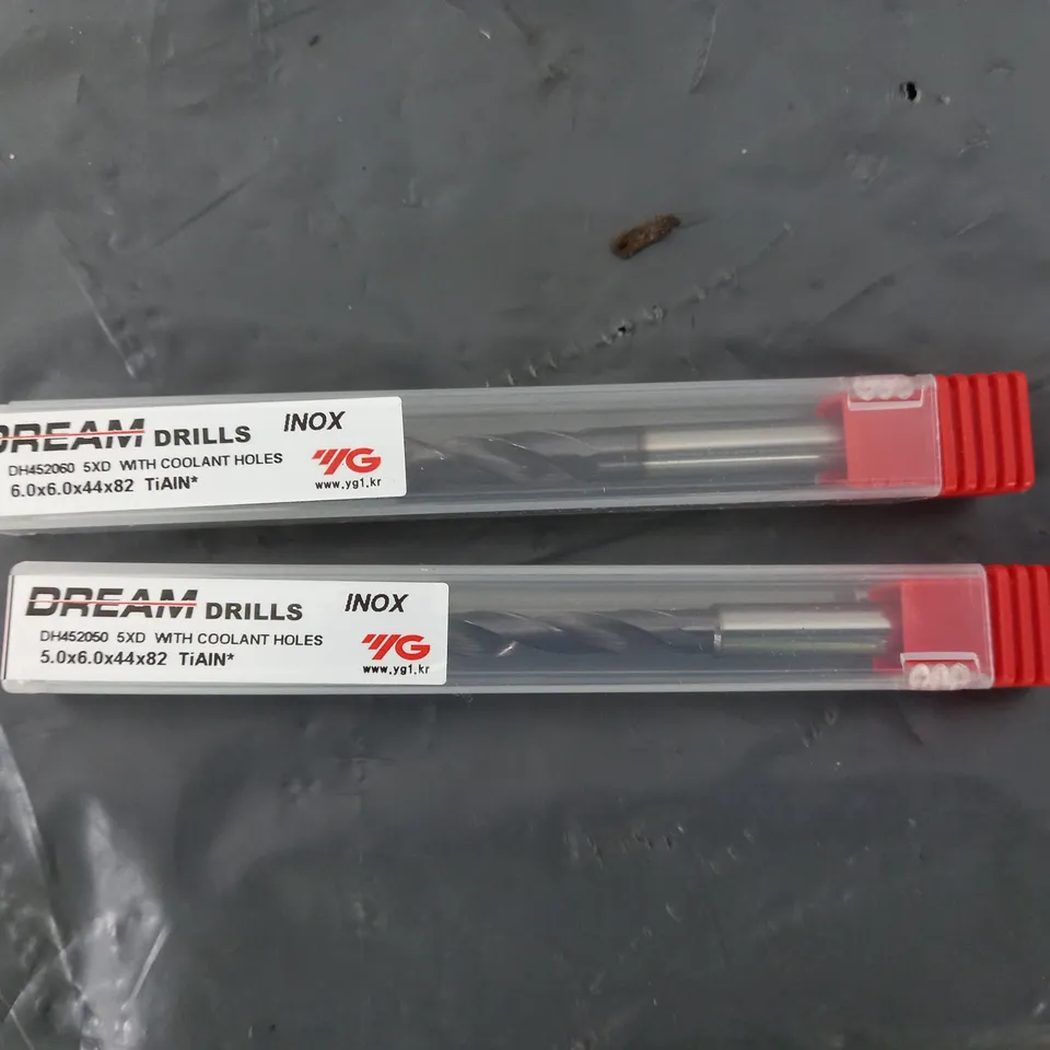 2 CARBIDE DREAM DRILL INOX W/ COOLANT DH452050 5.0 X 6 X 44 X 82MM 5XD  