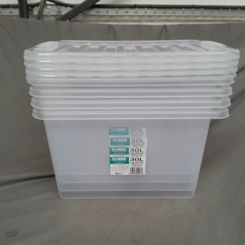 SET OF 4 30L STORAGE BOXES