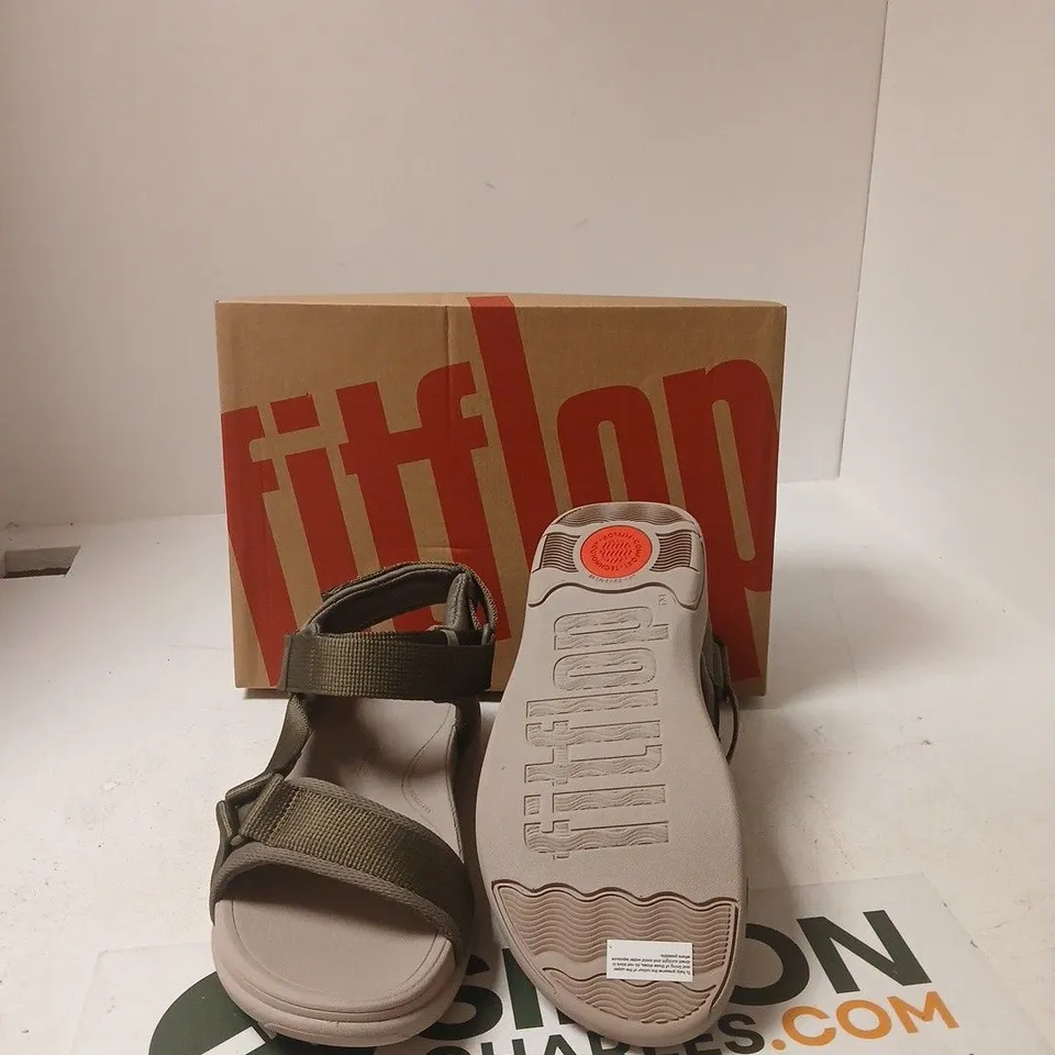 FITFLOP F-MODE GO MEN'S ADJUSTABLE WEBBING BACK-STRAP SANDALS – UK 9