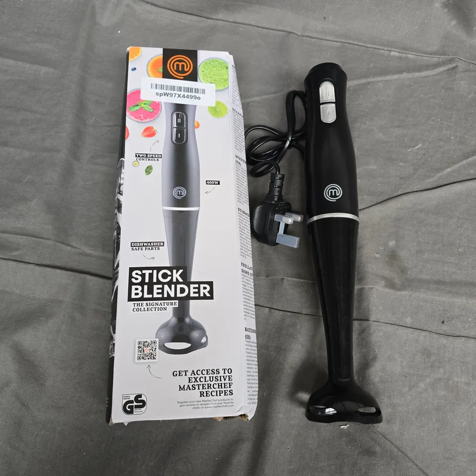 BOXED MASTERCHEF STICK BLENDER – THE SIGNATURE COLLECTION, 400W, BLACK