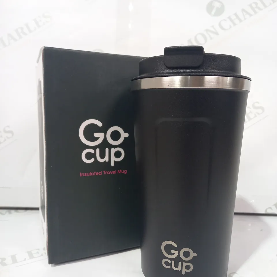 GO CUP INSULATED TRAVEL MUG IN BLACK