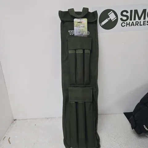 NGT TRH POD ROD POD – 3-ROD FISHING POD IN OLIVE CARRY CASE 