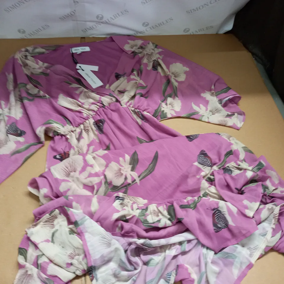 URBAN TOUCH FLORAL PRINT KIMONO MIDI WRAP DRESS - 22