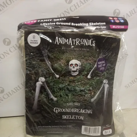 I LOVE FANCY DRESS LIFESIZE GROUND BREAKING SKELETON