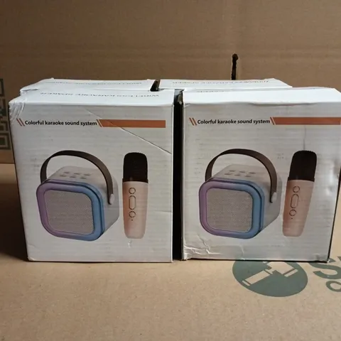 LOT OF 4 COLOURFUL KAROKE SOUND SYSTEMS