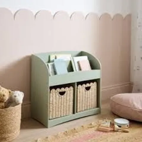 BOXED HAILEE BOOKCASE WITH STORAGE - SAGE (1 BOX)