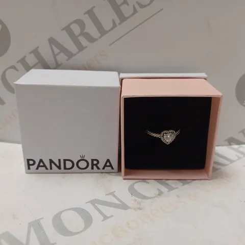 BOXED PANDORA SILVER HEART RING 