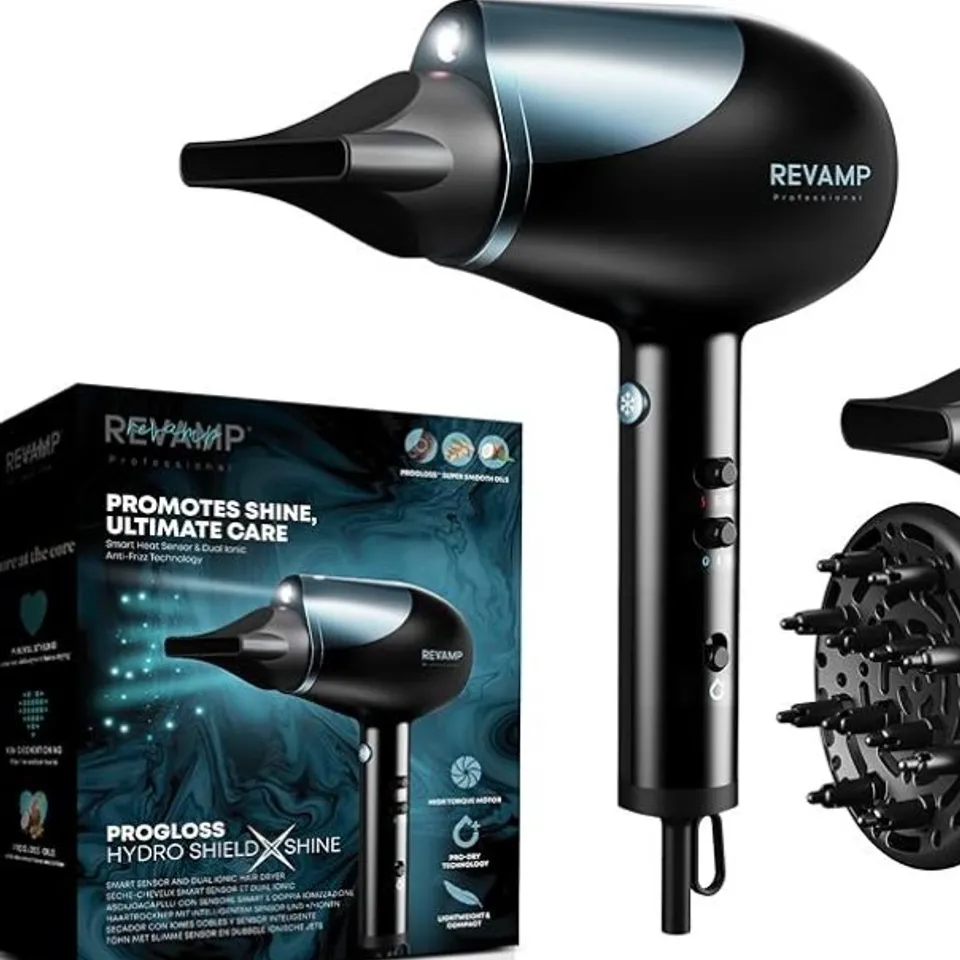 BOXED REVAMP PROGLOSS HYDRO SHIELD SHINE HAIR DRYER  DR-6000-EU 