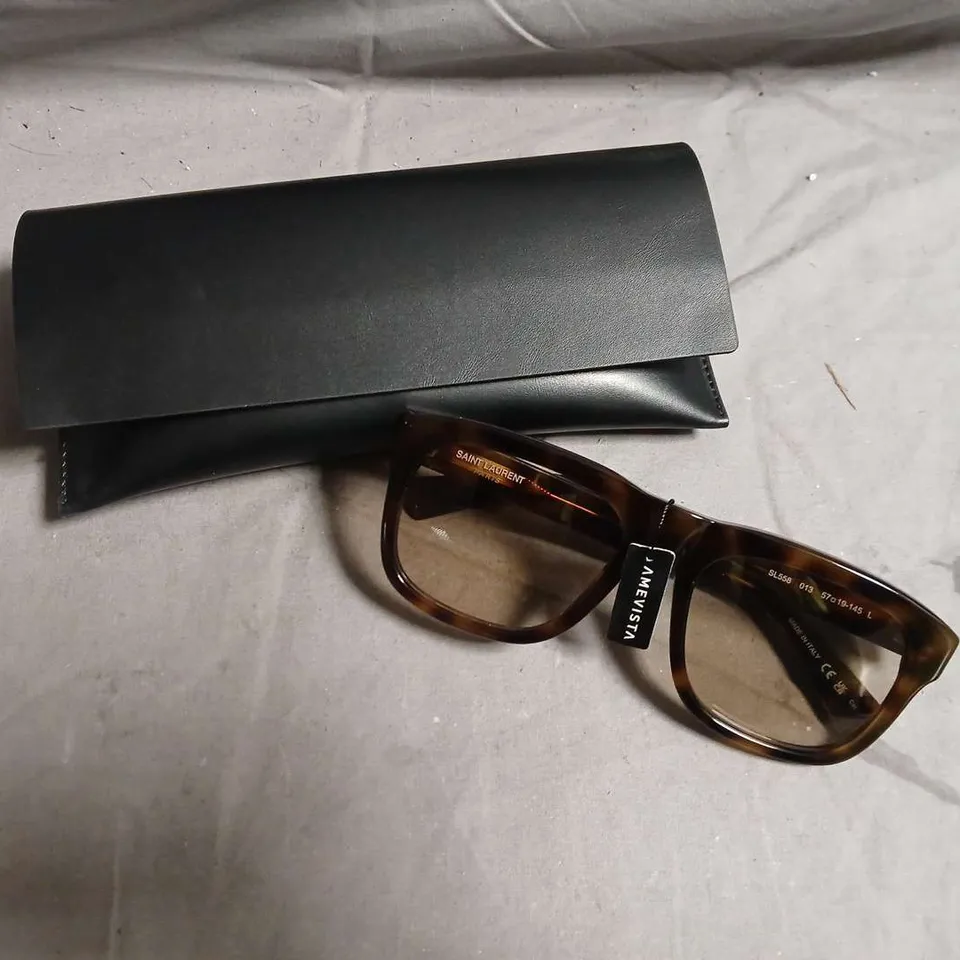 SAINT LAURENT SUNGLASSES WITH BLACK LEATHER CASE