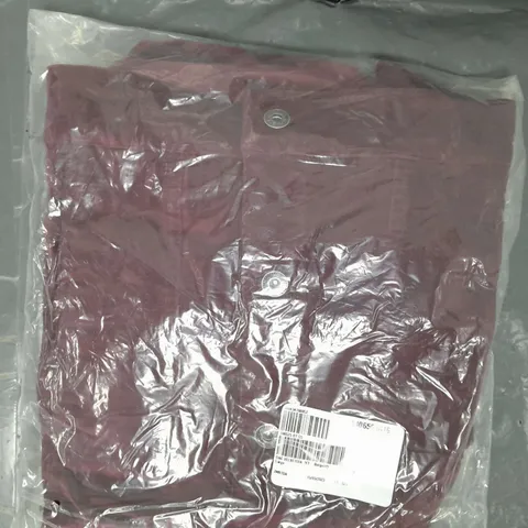 D & CO VELVETEEN JACKET IN BURGUNDY SIZE LARGE