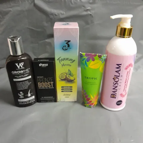 APPROXIMATELY 20 ASSORTED HEALTH & BEAUTY PRODUCTS TO INCLUDE WATERMANS GROW ME SHAMPOO, TANNING MOUSSE AND TROPIC HAND CREAM
