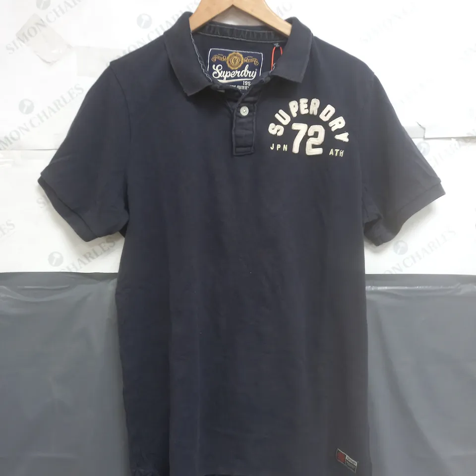 SUPERDRY SHORT SLEEVE VINTAGE ATHLETIC POLO SHIRT IN NAVY SIZE XL