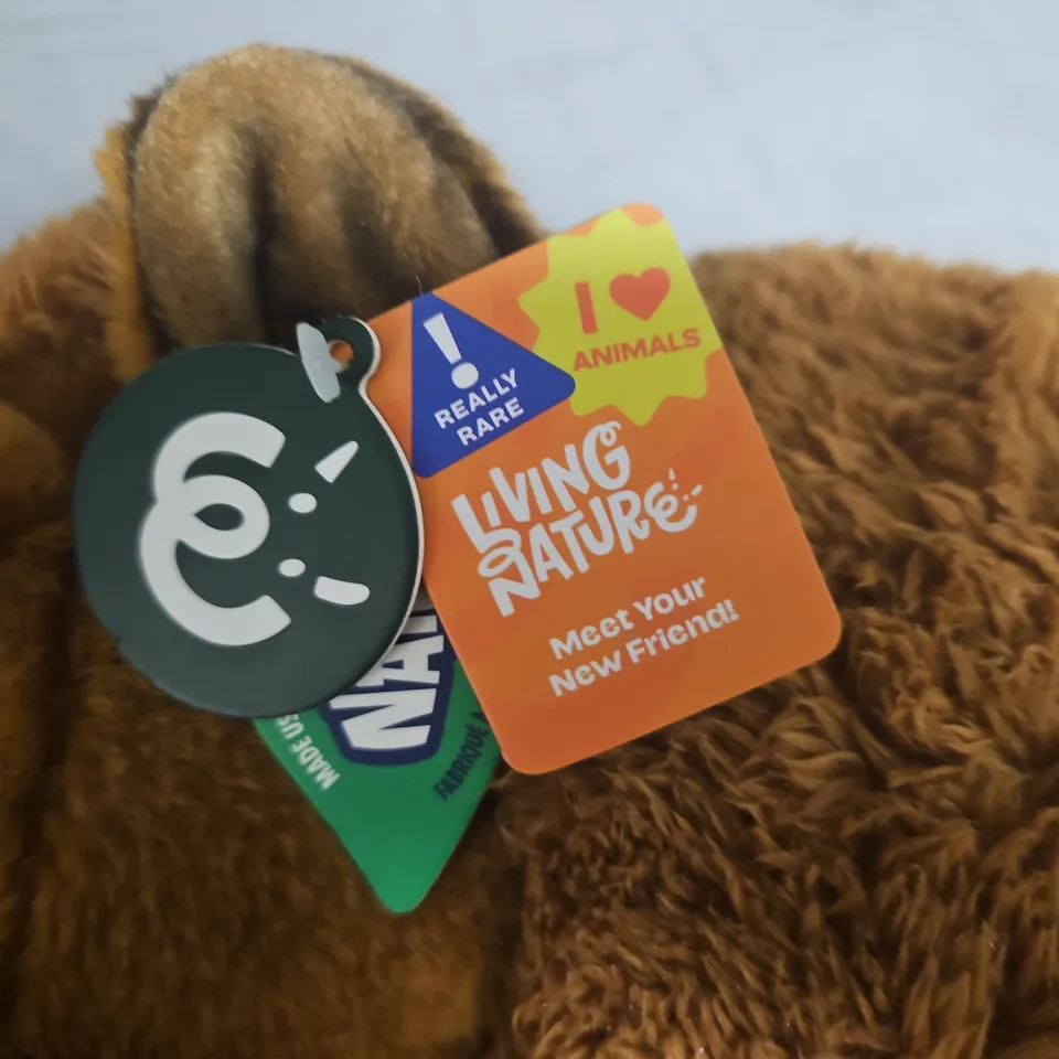 Living Nature Woolly Mammoth Plush Toy – Brown with Tags