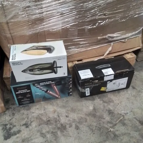 PALLET CONTAINING A LARGE QUANTITY OF ELECTRICAL PRODUCTS TO INCLUDE;HAIR DRYER,IRON,NECK MASSAGER