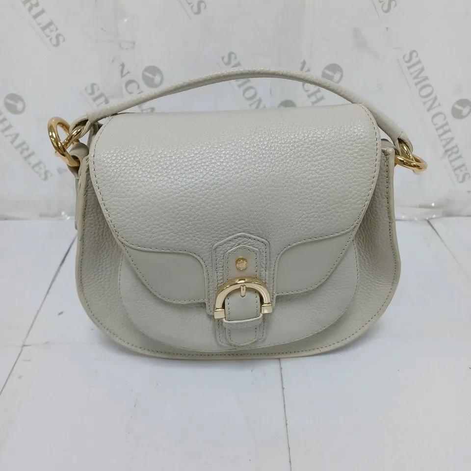 PAUL COSTELLOE DRESSAGE HANDBAG IN STONE/GOLD