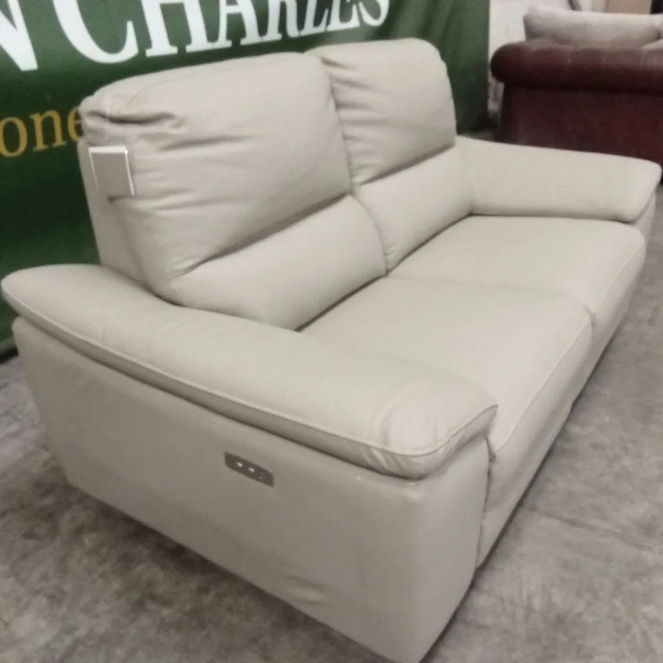 PAVILION 2 SEATER LEATHER/FAUX LEATHER POWER RECLINER SOFA RRP £949