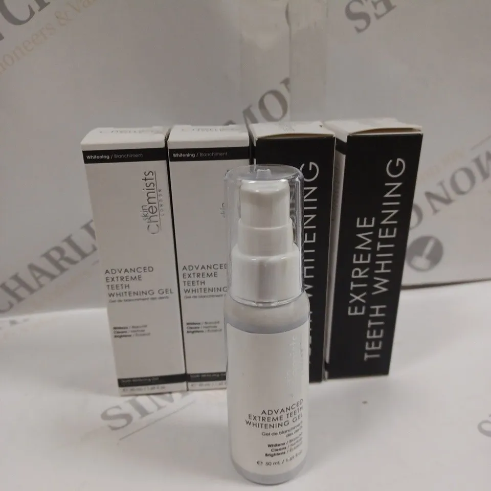 APPROXIMATELY 20 BOXED SKIN CHEMISTS ADVANCED EXTREME TEETH WHITENING GEL 50ML