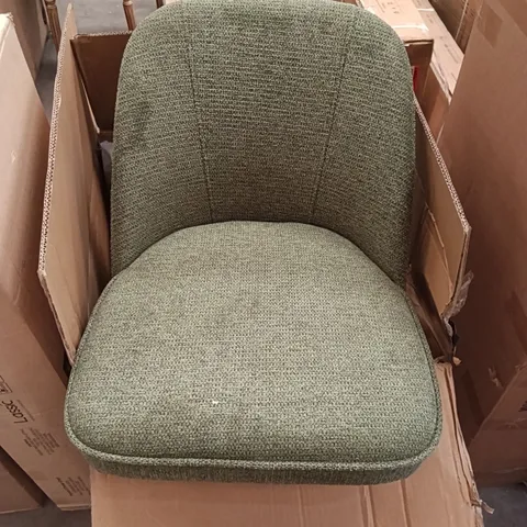 BOXED DINING CHAIRS (SET OF 2) - GREEN/BLACK LEGS 