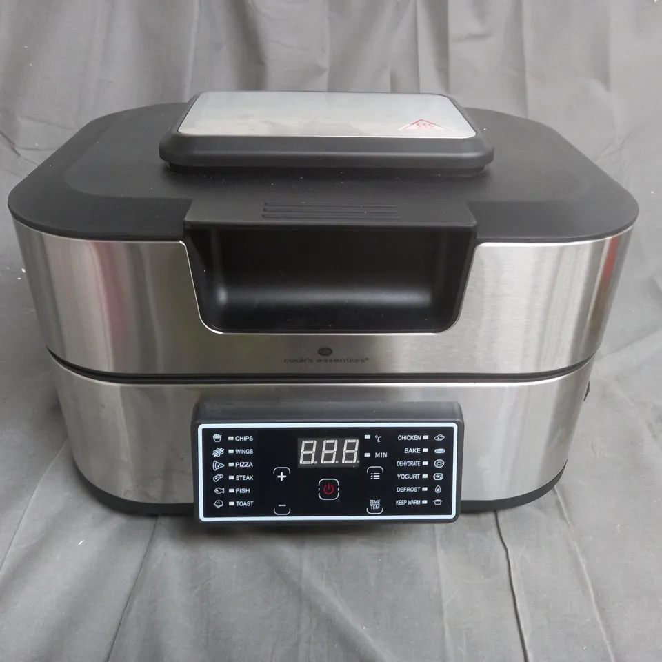 BOXED OUTLET COOK'S ESSENTIALS GRILL & AIRFRYER 5.5L