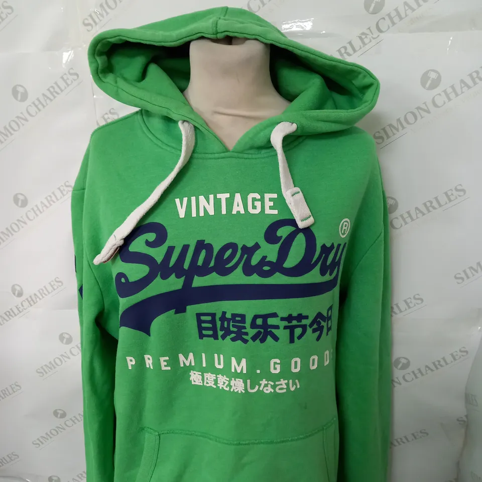 VINTAGE SUPERDRY CASUAL GRAPHIC HOODY SIZE S