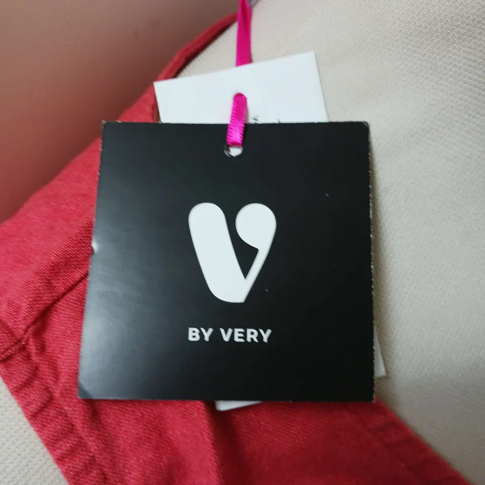 VERY LINEN DRESS BURNT ORANGE NO SIZE SPECIFIED